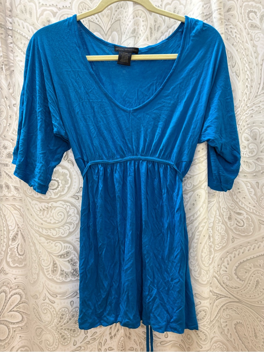 Zenana Outfitters Women’s Blue V-Neck Tunic Top Size Small